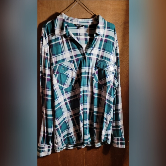 Plaid button up - Picture 2 of 2